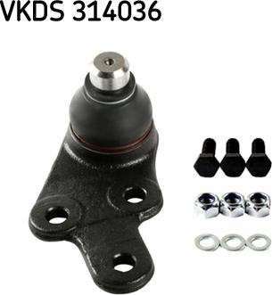 SKF VKDS 314036 - Шаровая опора, несущий / направляющий шарнир unicars.by