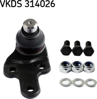 SKF VKDS 314026 - Шаровая опора, несущий / направляющий шарнир unicars.by