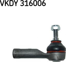 SKF VKDY 316006 - Наконечник рулевой тяги, шарнир unicars.by