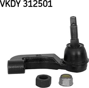 SKF VKDY 312501 - Наконечник рулевой тяги, шарнир unicars.by