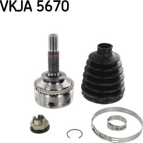 SKF VKJA 5670 - Шарнирный комплект, ШРУС, приводной вал unicars.by