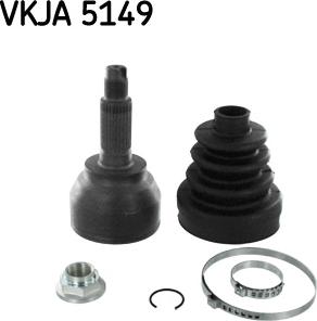 SKF VKJA 5149 - Шарнирный комплект, ШРУС, приводной вал unicars.by