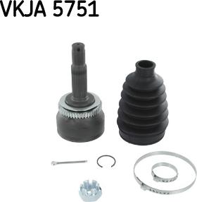 SKF VKJA 5751 - Шарнирный комплект, ШРУС, приводной вал unicars.by