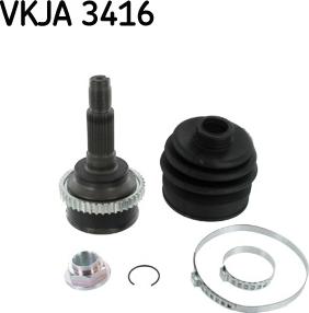 SKF VKJA 3416 - Шарнирный комплект, ШРУС, приводной вал unicars.by