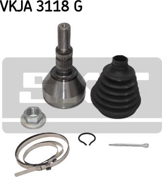 SKF VKJA 3118 G - Шарнирный комплект, ШРУС, приводной вал unicars.by