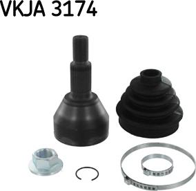 SKF VKJA 3174 - Шарнирный комплект, ШРУС, приводной вал unicars.by