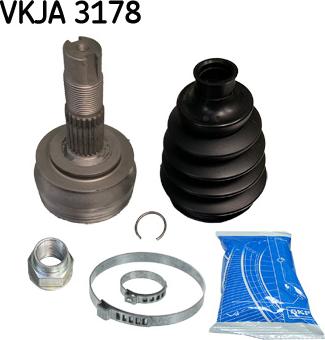 SKF VKJA 3178 - Шарнирный комплект, ШРУС, приводной вал unicars.by