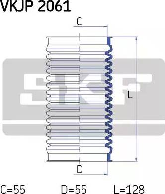 SKF VKJP 2061 - Комплект пыльника, рулевое управление unicars.by