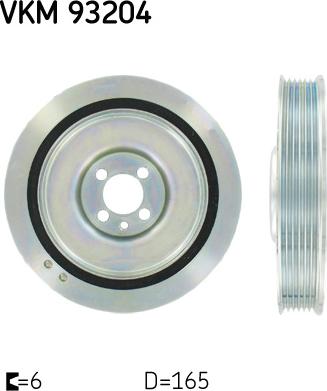 SKF VKM 93204 - Шкив коленчатого вала unicars.by