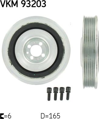 SKF VKM 93203 - Шкив коленчатого вала unicars.by