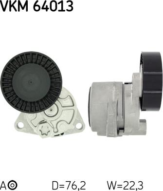 SKF VKM 64013 - Ролик, поликлиновый ремень unicars.by