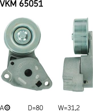 SKF VKM 65051 - Ролик, поликлиновый ремень unicars.by