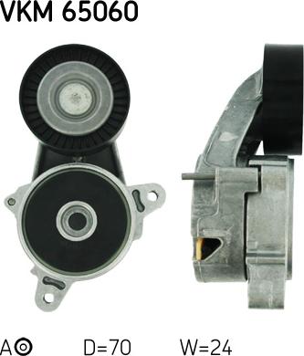 SKF VKM 65060 - Ролик, поликлиновый ремень unicars.by