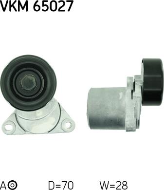 SKF VKM 65027 - Ролик, поликлиновый ремень unicars.by