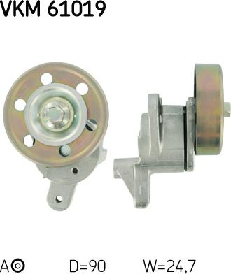 SKF VKM 61019 - Ролик, поликлиновый ремень unicars.by