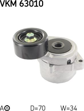 SKF VKM 63010 - Ролик, поликлиновый ремень unicars.by