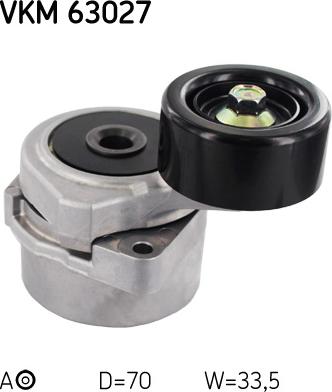 SKF VKM 63027 - Ролик, поликлиновый ремень unicars.by