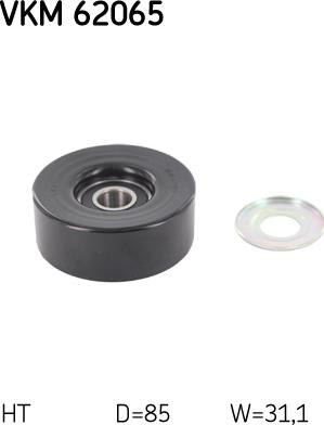 SKF VKM 62065 - Ролик, поликлиновый ремень unicars.by