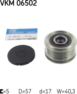 SKF VKM 06502 - Шкив генератора, муфта unicars.by