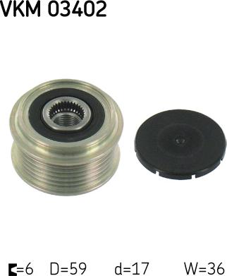 SKF VKM 03402 - Шкив генератора, муфта unicars.by