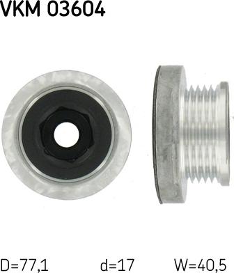 SKF VKM 03604 - Шкив генератора, муфта unicars.by