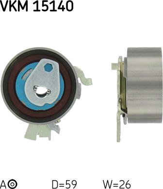 SKF VKM 15140 - Натяжной ролик, зубчатый ремень ГРМ unicars.by