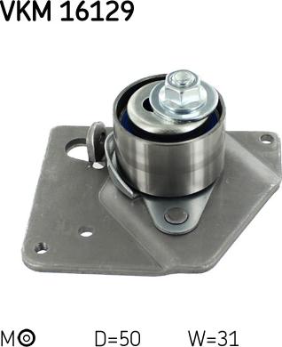 SKF VKM 16129 - Натяжной ролик, зубчатый ремень ГРМ unicars.by