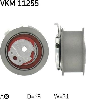 SKF VKM 11255 - Натяжной ролик, зубчатый ремень ГРМ unicars.by