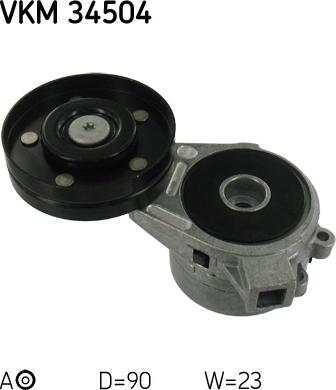 SKF VKM 34504 - Ролик, поликлиновый ремень unicars.by