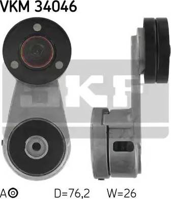 SKF VKM 34046 - Натяжитель, поликлиновый ремень unicars.by