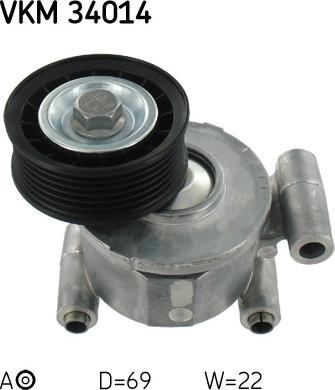 SKF VKM 34014 - Ролик, поликлиновый ремень unicars.by