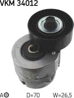 SKF VKM 34012 - Ролик, поликлиновый ремень unicars.by