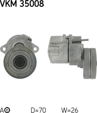 SKF VKM 35008 - Ролик, поликлиновый ремень unicars.by