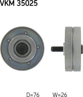 SKF VKM 35025 - Ролик, поликлиновый ремень unicars.by