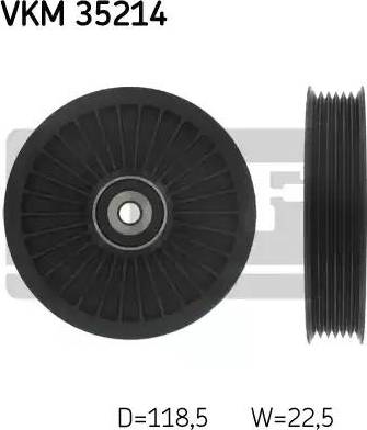 SKF VKM 35214 - Ролик, поликлиновый ремень unicars.by