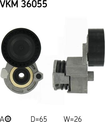 SKF VKM 36055 - Ролик, поликлиновый ремень unicars.by