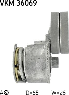 SKF VKM 36069 - Ролик, поликлиновый ремень unicars.by