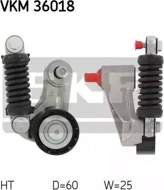 SKF VKM 36018 - Натяжитель, поликлиновый ремень unicars.by