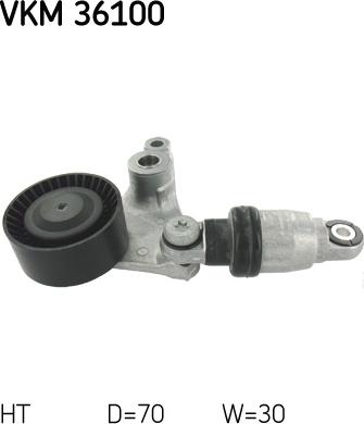 SKF VKM 36100 - Ролик, поликлиновый ремень unicars.by