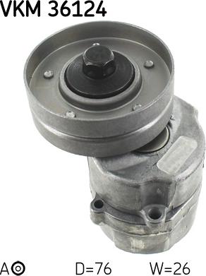 SKF VKM 36124 - Ролик, поликлиновый ремень unicars.by