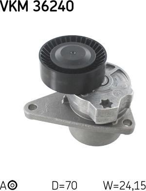 SKF VKM 36240 - Ролик, поликлиновый ремень unicars.by