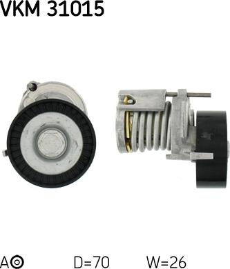 SKF VKM 31015 - Ролик, поликлиновый ремень unicars.by