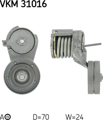 SKF VKM 31016 - Ролик, поликлиновый ремень unicars.by