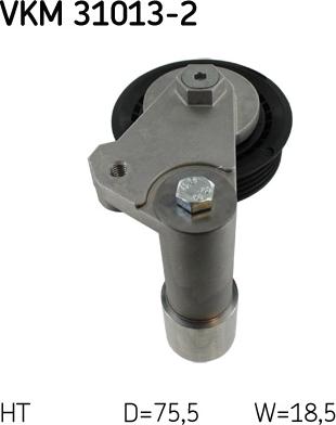 SKF VKM 31013-2 - Ролик, поликлиновый ремень unicars.by