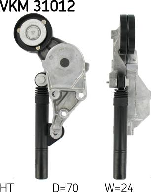 SKF VKM 31012 - Ролик, поликлиновый ремень unicars.by