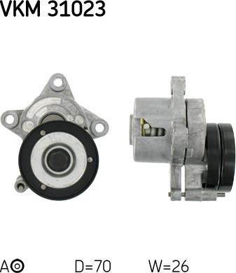 SKF VKM 31023 - Ролик, поликлиновый ремень unicars.by