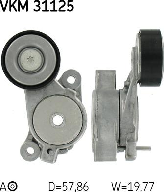 SKF VKM 31125 - Ролик, поликлиновый ремень unicars.by