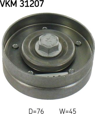 SKF VKM 31207 - Ролик, поликлиновый ремень unicars.by