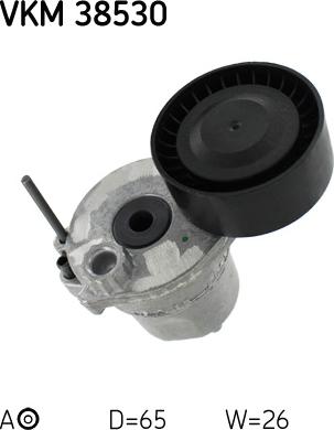 SKF VKM 38530 - Ролик, поликлиновый ремень unicars.by