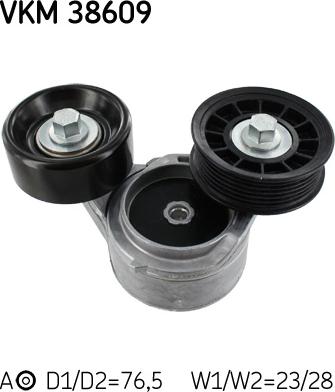 SKF VKM 38609 - Ролик, поликлиновый ремень unicars.by